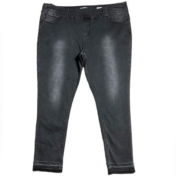 Lola‎ Jeans Women's Charcoal Gray Pull On Julia Ash Mid-Rise Ankle Jeans Sz. - Picture 1 of 13